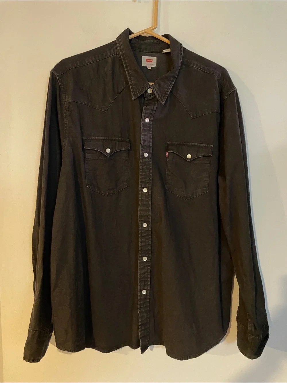Levi's Black Denim Western Button-Down Shirt - Men's Long Sleeve XXL